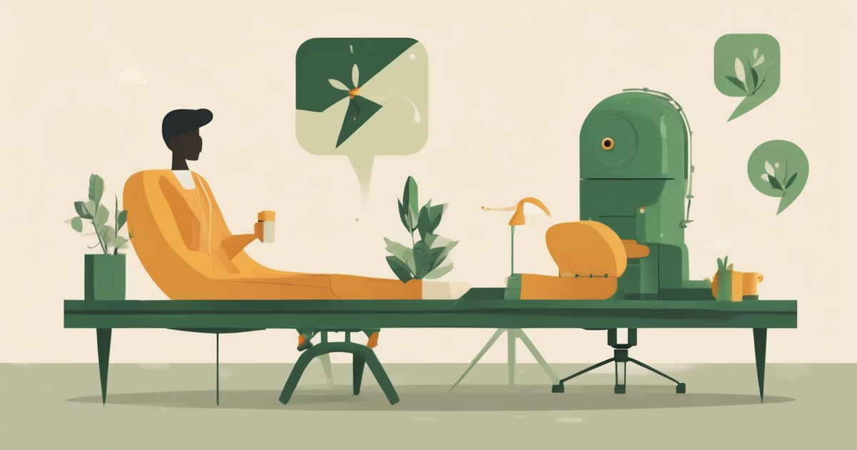 a small robot assistant and a chat bubble