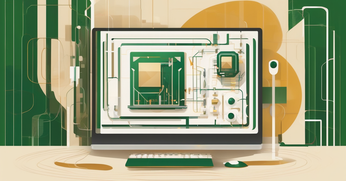 a computer chip with connected nodes