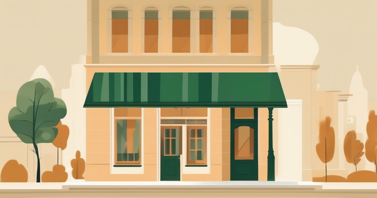 a small storefront and a handshake