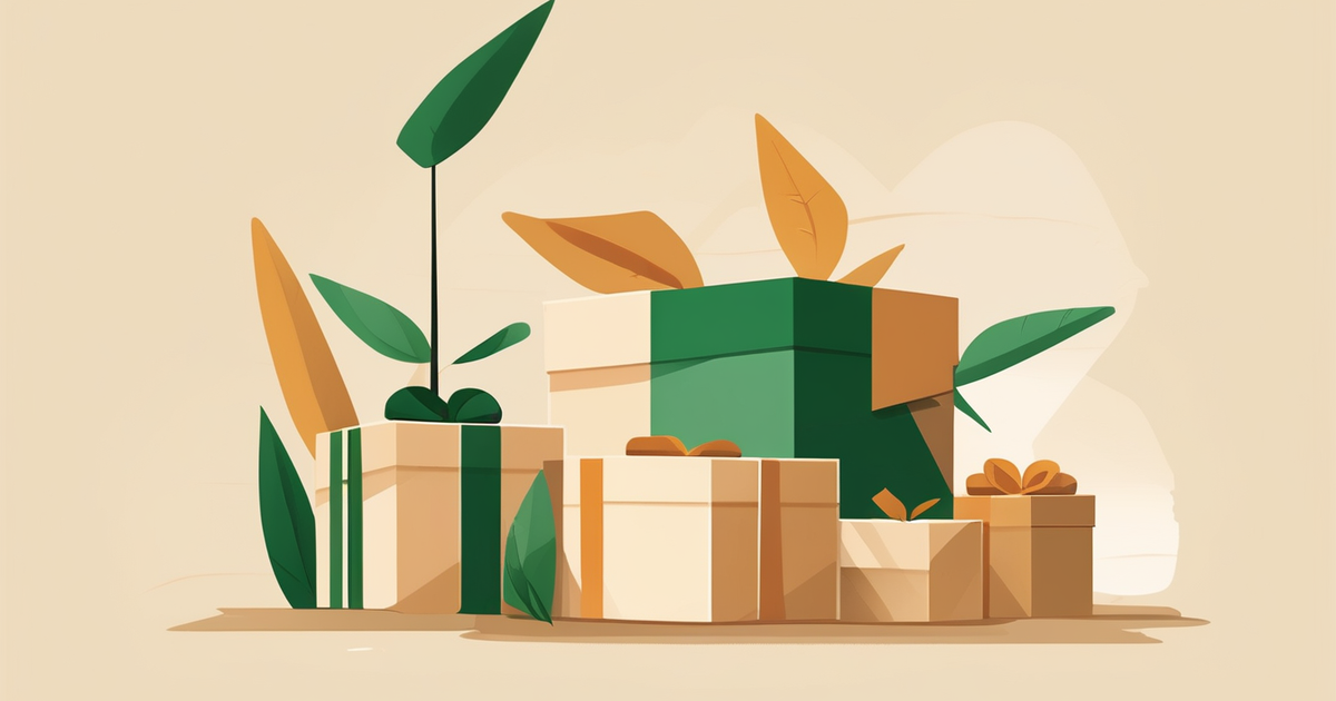 a shipping box with a smile arrow