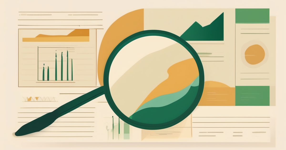 a magnifying glass over a list of results