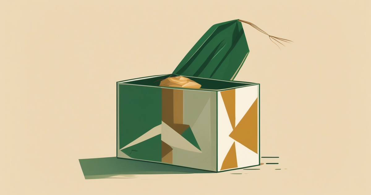 an auction tag on a shipping box