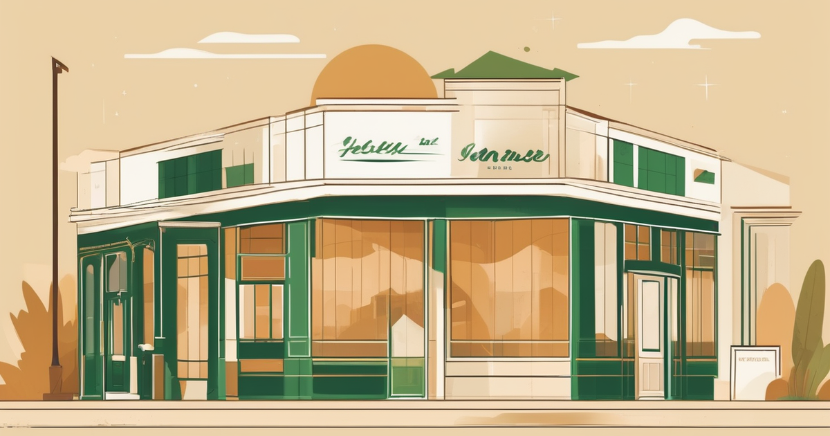 a small storefront and a handshake