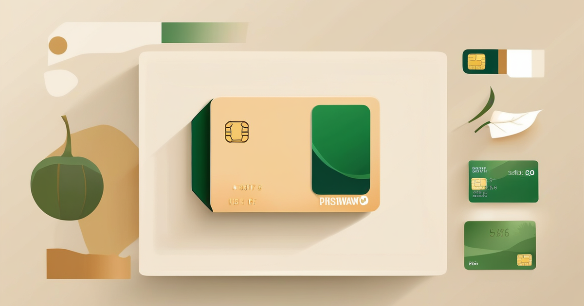 a credit card with a percentage tag